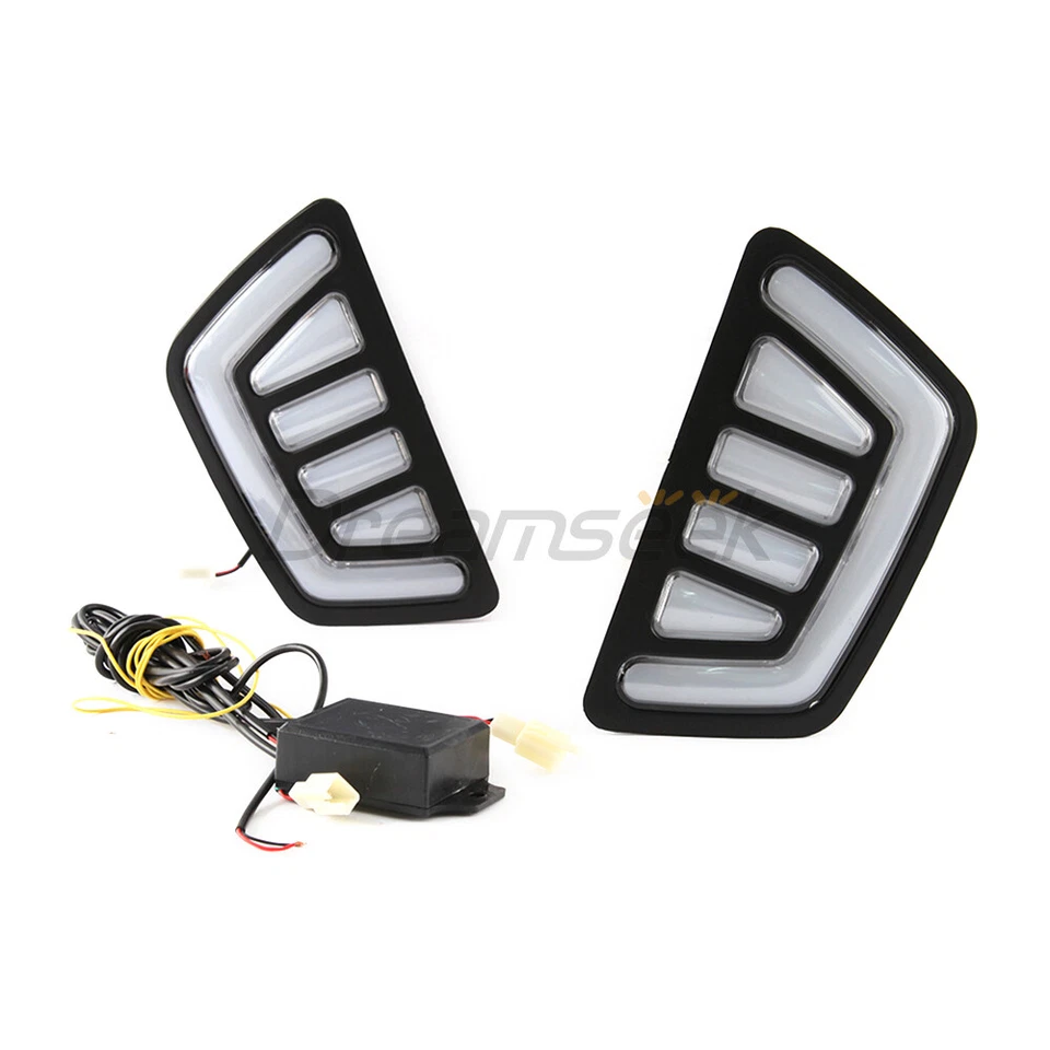 Cubierta antiniebla luz de circulación diurna LED DRL para Ford Ranger 2015-2018 con giro Foto 3 de 4