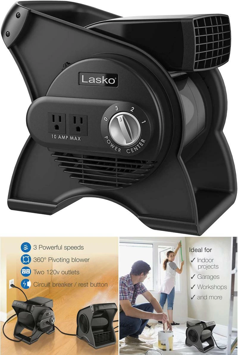 Lasko U12104 High Velocity Pro Pivoting Utility Fan for Cooling,  Ventilating, Ex | eBay