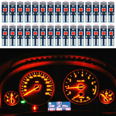 20/30Pcs T5 LED Canbus Error Free Instrument Cluster Dash Speedometer Light Bulb