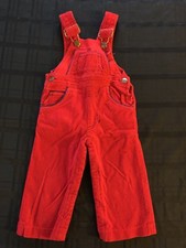 Vintage Popsicle Corduroy Boy Overalls Size 12M
