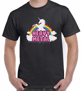 Unicorn Heavy Metal T Shirt Funny Parody Top Tee Mens 5 Colours Ebay