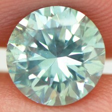 Loose Round Shape Diamond Fancy Blue Color SI1 Certified Enhanced 1.85 Carat