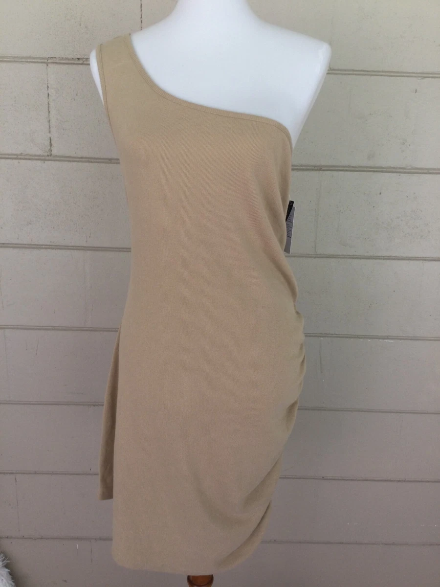 Nordstrom BP Ribbed Knit Sheath Dress One Shoulder Plus Size 1X