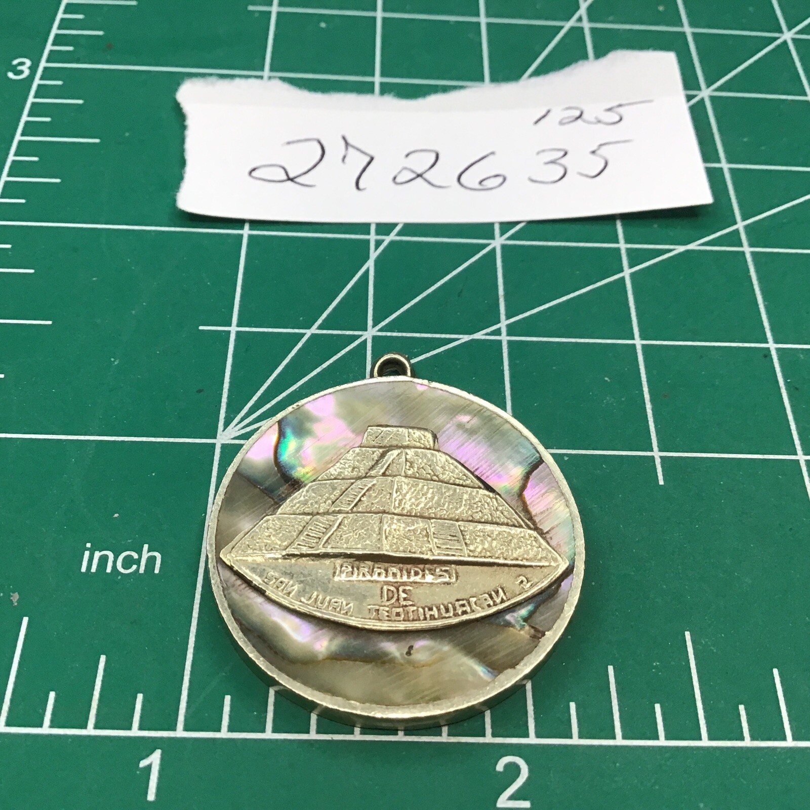 Pyramid of the Sun San Juan Teotihuacan Mexico Vintage Pendant Charm ...