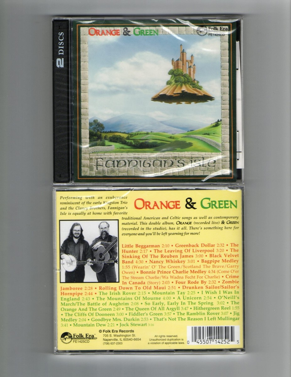 FANNIGAN'S ISLE-ORANGE & GREEN-FOLK ERA 2 CD SET NEW SEALED PRICE