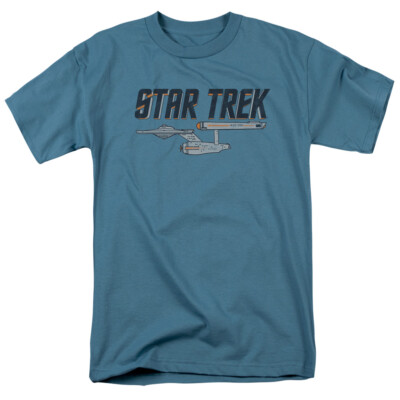 Star Trek Enterprise Logo T Shirt Licensed Sci-Fi TV Classic Adult Tee New Slate