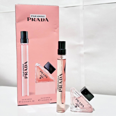 New PRADA PARADOX 2PC Gift Set EDP perfume travel spray 0.33 oz +