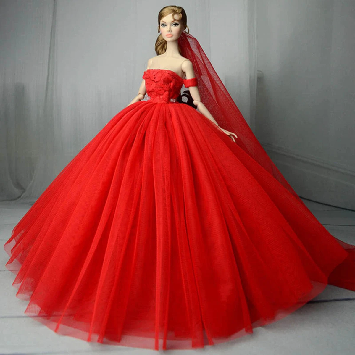 Layered Flower Embroidered Red Barbie Dress with Lace – Enjoy Life with  Psoriasis