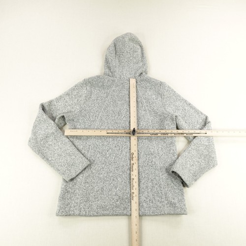 North Face Jacket Womens Medium Gray Fleece Full Zip Up Hoodie Coat Outdoors ^ - Picture 7 of 12