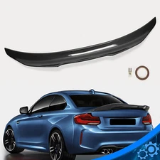 Carbon Fiber Color Rear Trunk Spoiler Wing For BMW F22 F87 M2 PSM Style 2014-up