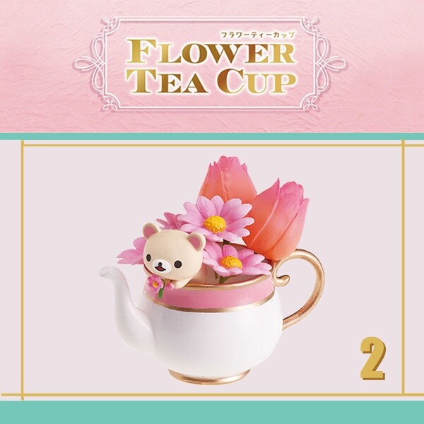 Rare 2018 Re-Ment Rilakkuma Flower Tea Cup Full Set of 6 pcs