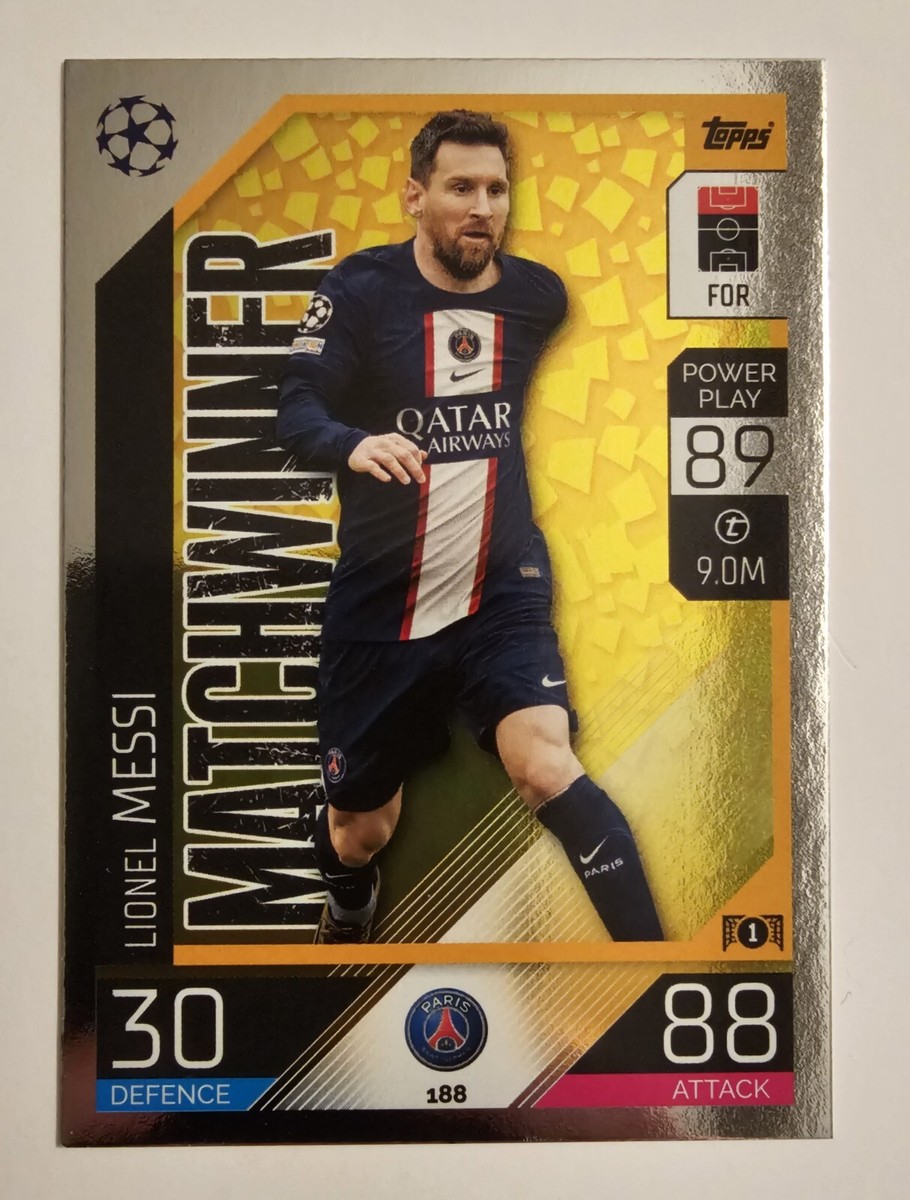 2022-23 Topps Match Attax Lionel Messi MatchWinner #188 PSG Insert