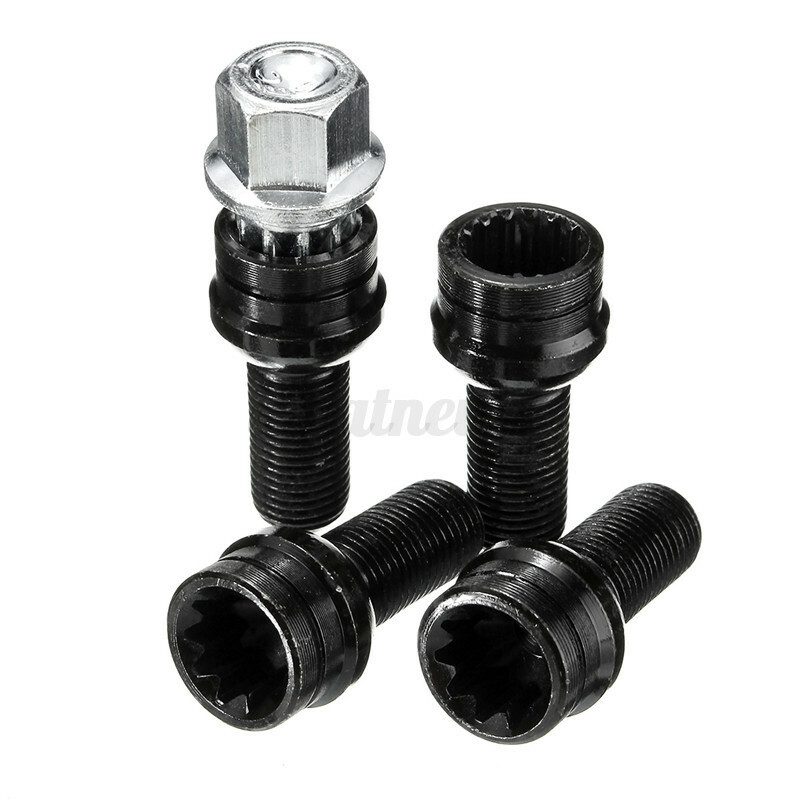 Locking Wheel Nuts Bolts Sets (4+1) Security Key For VW AUDI A3 A4 A5