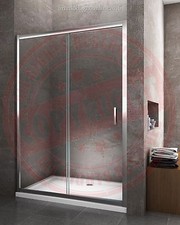 PORTA DOCCIA SCORREVOLE PER NICCHIA CROMO CRISTALLO 6 MM EASYCLEAN REVERSIBILE