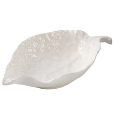 Factory Direct Craft White Leaf Jewelry Dish | 3 Pieces