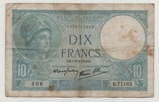 FRANCE 10 FRANCS 1939 PICK 84 LOOK SCANS