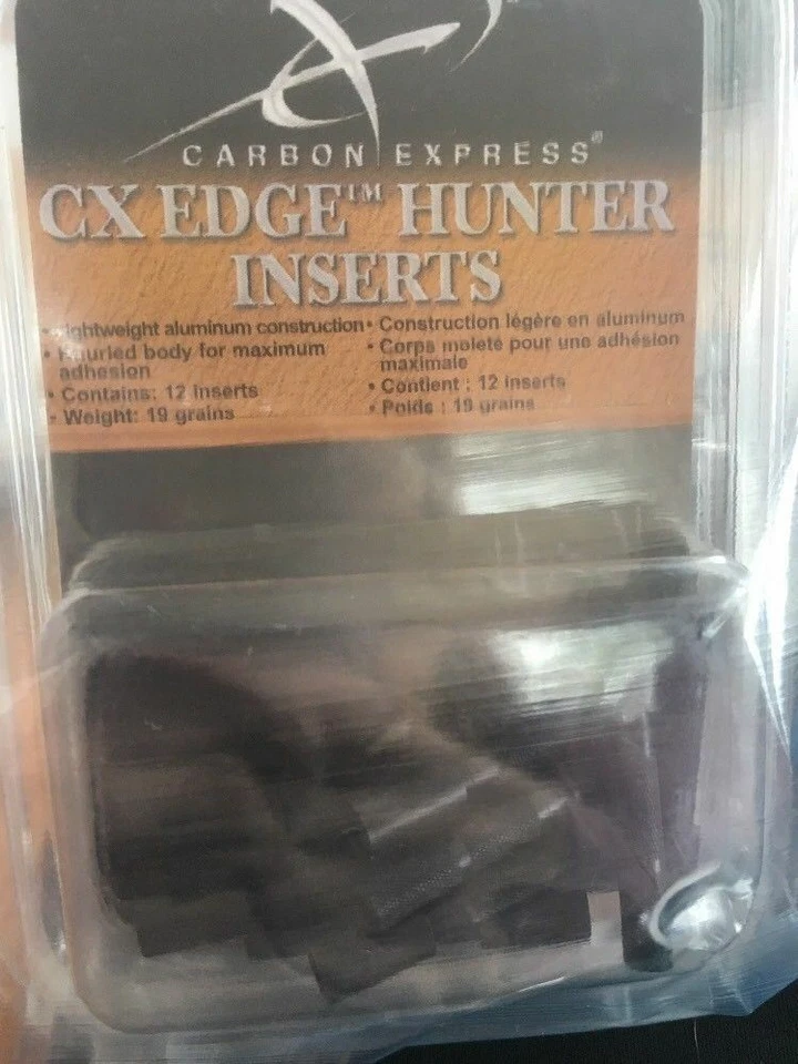 Carbon Express W2289 Tir À L'Arc Cs Edge Hunter 12 Inserts-Brand New-Ships N - Photo 1/2