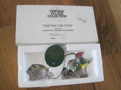 Department 56 Heritage Testing The Toys Set 2