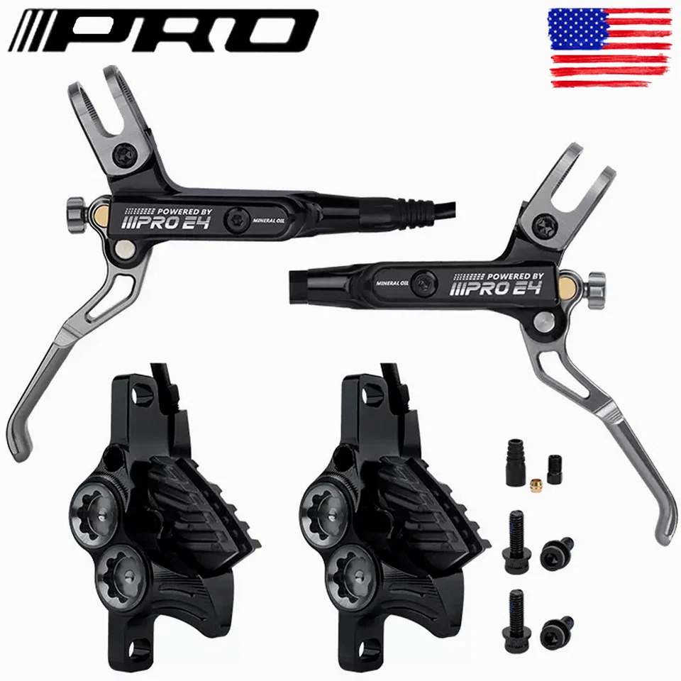 IIIPRO E4 4 Piston Hydraulic Disc Brakes Set Left Front & Separate Right Rear US - Image 2 of 4