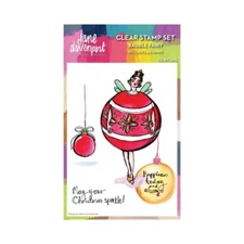 Creative Expressions Bauble Fairy Stamps Jane Davenport Christmas Ornament Lady