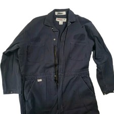 Armorex Unifirst FR Coveralls Jumpsuit 42R Navy Long Sleeve 6 Pocket