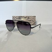 Quay Australia High Key Mini Aviator Sunglasses - Black/Fade