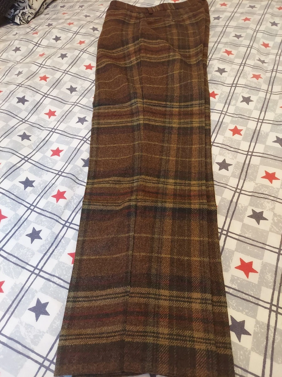 Plaid wool shop pants
