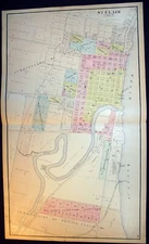 City of St. Clair Antique Plat Map 1897 St. Clair County Michigan
