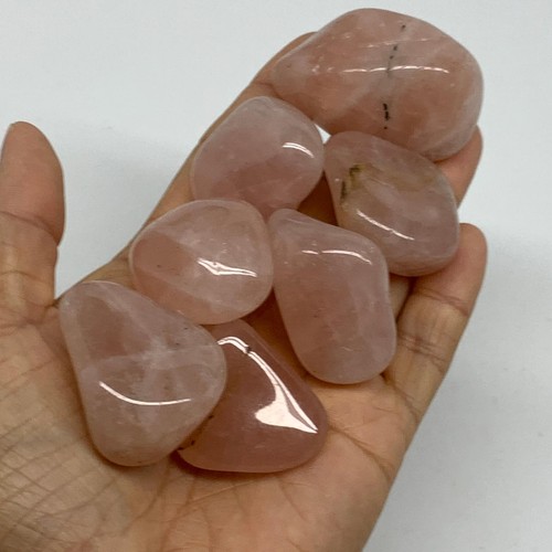 2.2 Lbs, 1.2"-2", 31pc, Rose Quartz Tumbled Polished Wholesale , B37087 - Picture 8 of 12