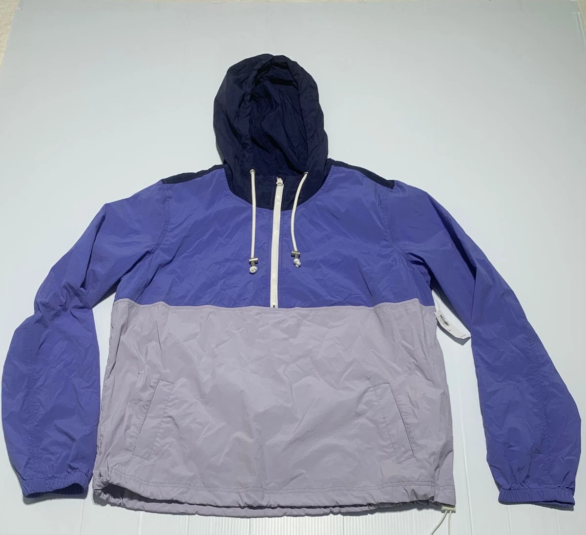 NWT WOMENS BLUE OLD NAVY ACTIVE PULLOVER WINDBREAKER JACKET SIZE LT B10