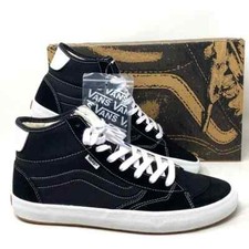 VANS Lizzie Shoe Casual Women's Suede Canvas White Black Sneakers Hi VN0A4BX1Y28