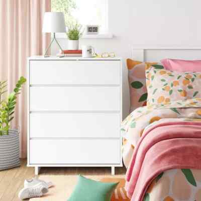 4 drawer modern gallery dresser walnut brown - room essentials Modern Chic 4 Drawer Dresser