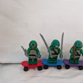 Lego TMNT Minifigure Set Lot Shredder Turtles Krang 79122 79103 W/ Skateboards