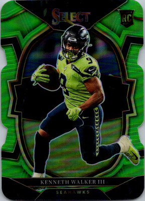 2022 Select - Concourse Kenneth Walker III #2 Neon Green Prizm Die-Cut /299