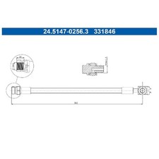 Bremsschlauch hinten rechts für Seat Leon 1P1 id65446