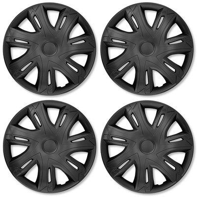 4x Radkappen Radblenden Radzierblenden N-Power 14 Zoll Schwarz Set für Skodaa