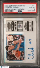 2022 Contenders Optic Basketball Chet Holmgren RC Variation Autograph PSA 10