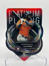 2023 BOWMAN PLATINUM YORDAN ALVAREZ 02/10 RED PLATINUM PLATING DIE-CUT PPD-10