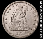 1857 Seated Liberty Quarter- Silver- Scarce Better Date- No Reserve #J9128