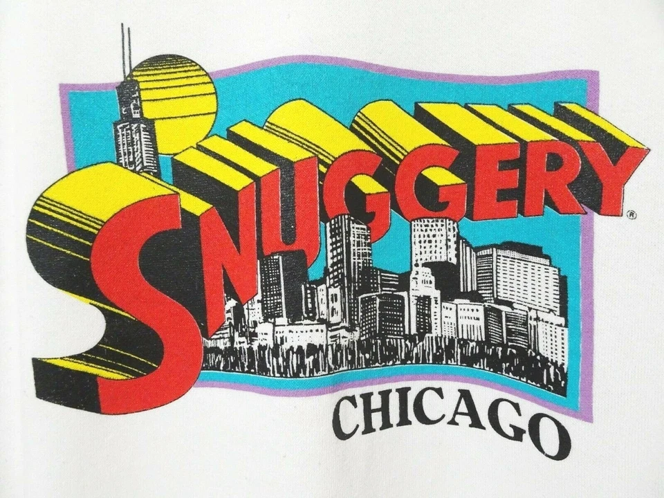 M/L Vtg 90s Snuggery Bar Chicago Superman Thrashed Skate Punk Grunge Sweatshirt - Image 2 of 4