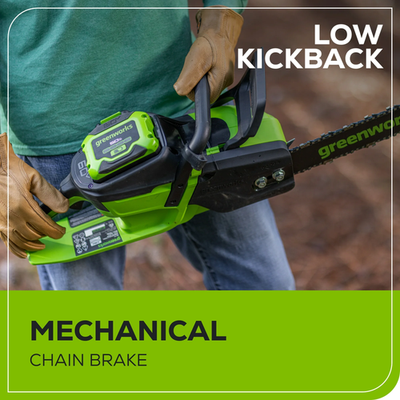 Greenworks 2028502 60V 18 2.0kW Brushless Chainsaw with 4.0 Ah