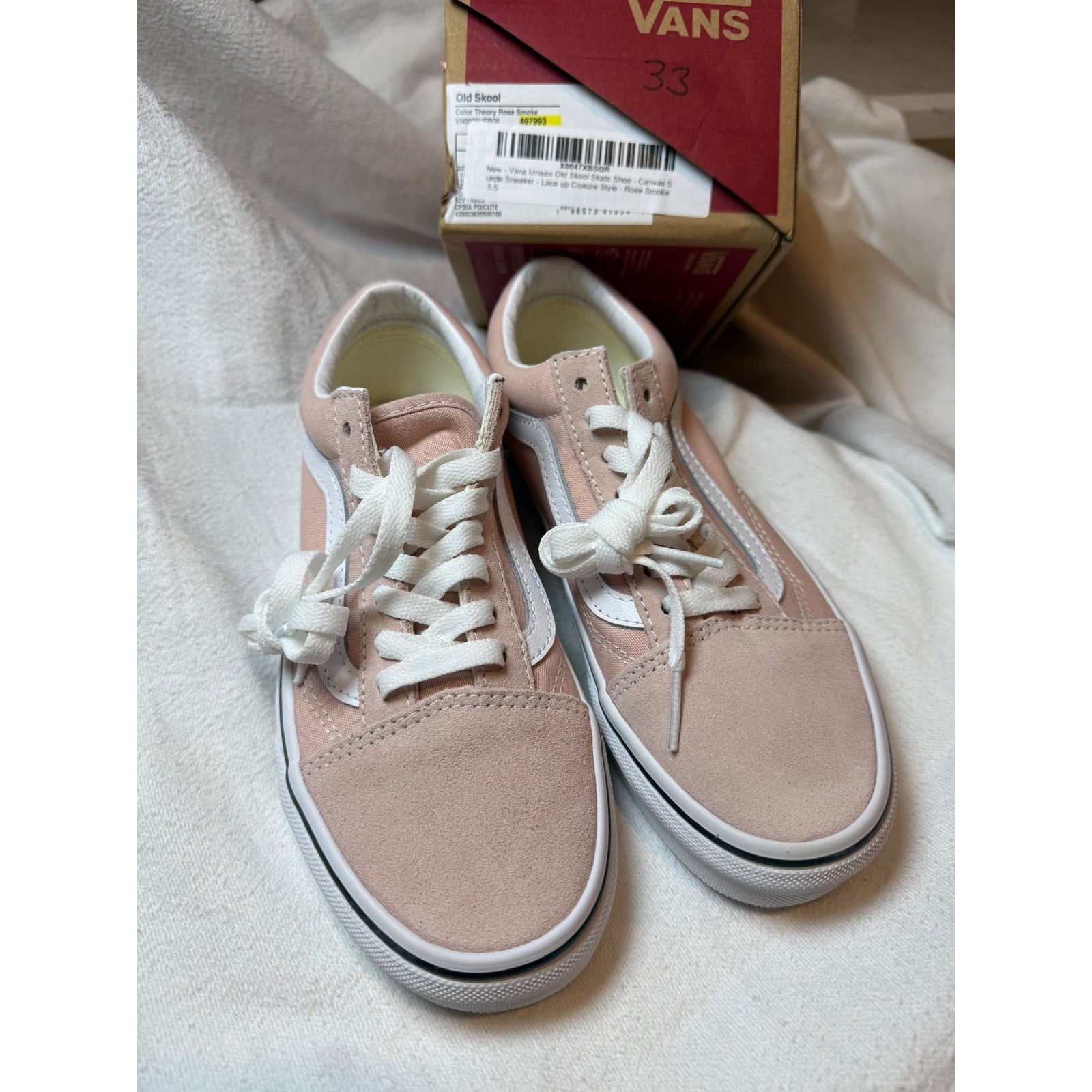 Vans Old Skool Color Theory Rose Smoke Pink Suede Canvas Sneakers VN0005UEB0L thumbnail 8