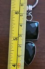 925 Italy Silpada Stamped: Black Onyx Pendant 925 Sterling Handmade 24" Necklace — photo 2