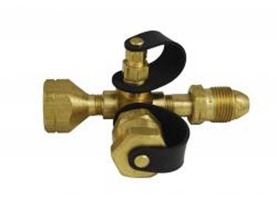 Marshall Excelsior Tee Adapter Excess Flow POL x F POL x 1''-20M x 1/4 Inv Flare