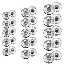 120 Sets 3 Sizes Sew On Snap Buttons Metal Fastener Press for Sewing Clothing...