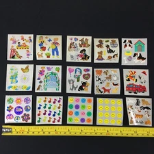 Sandylion Sticker Lot Dogs Cats Faces Hearts Peace Children Flowers Garden