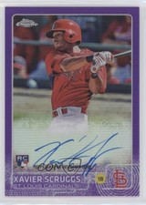 2015 Topps Chrome Rookie Purple Refractor /250 Xavier Scruggs #AR-XS Auto 0t2m