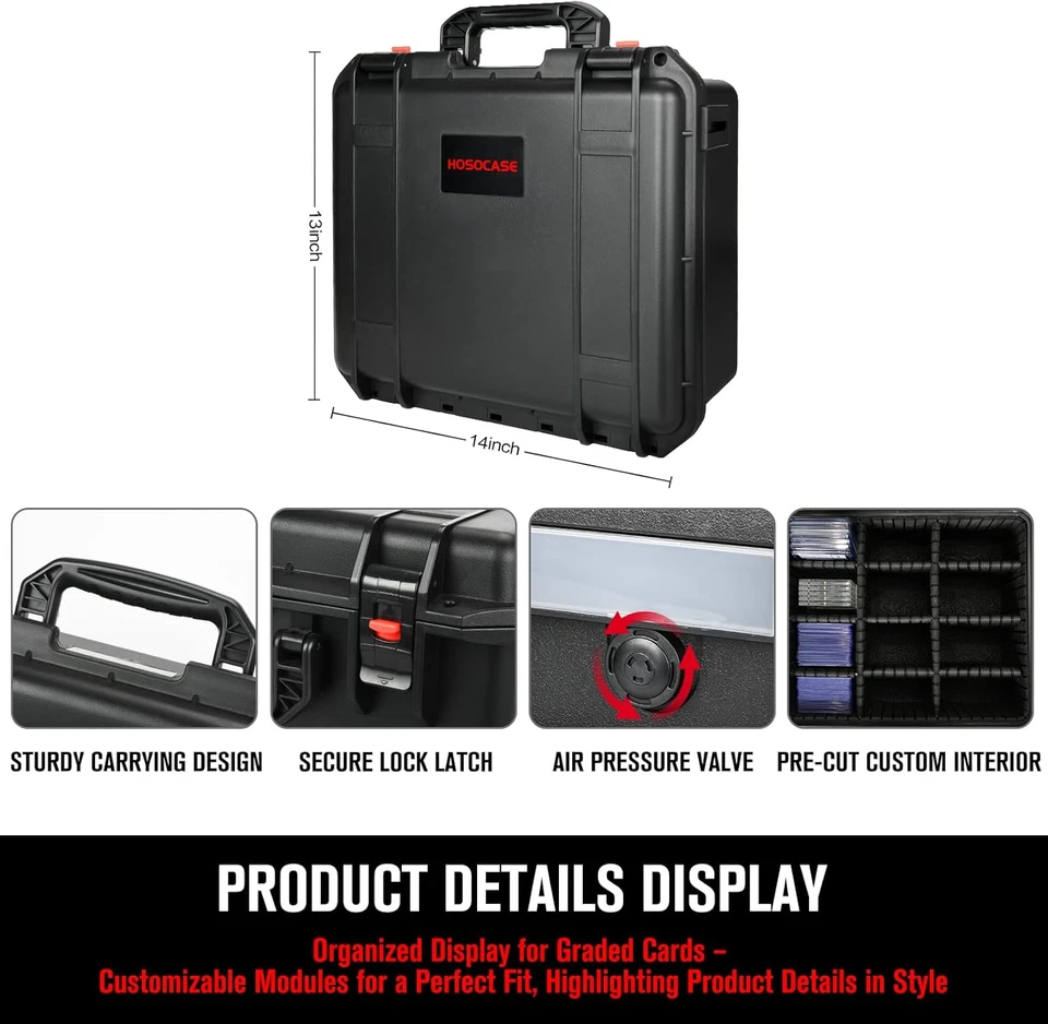 Graded Card Case Storage Box: Trading Card Storage Box with 9 Dividers for PSA B - Image 4 of 4