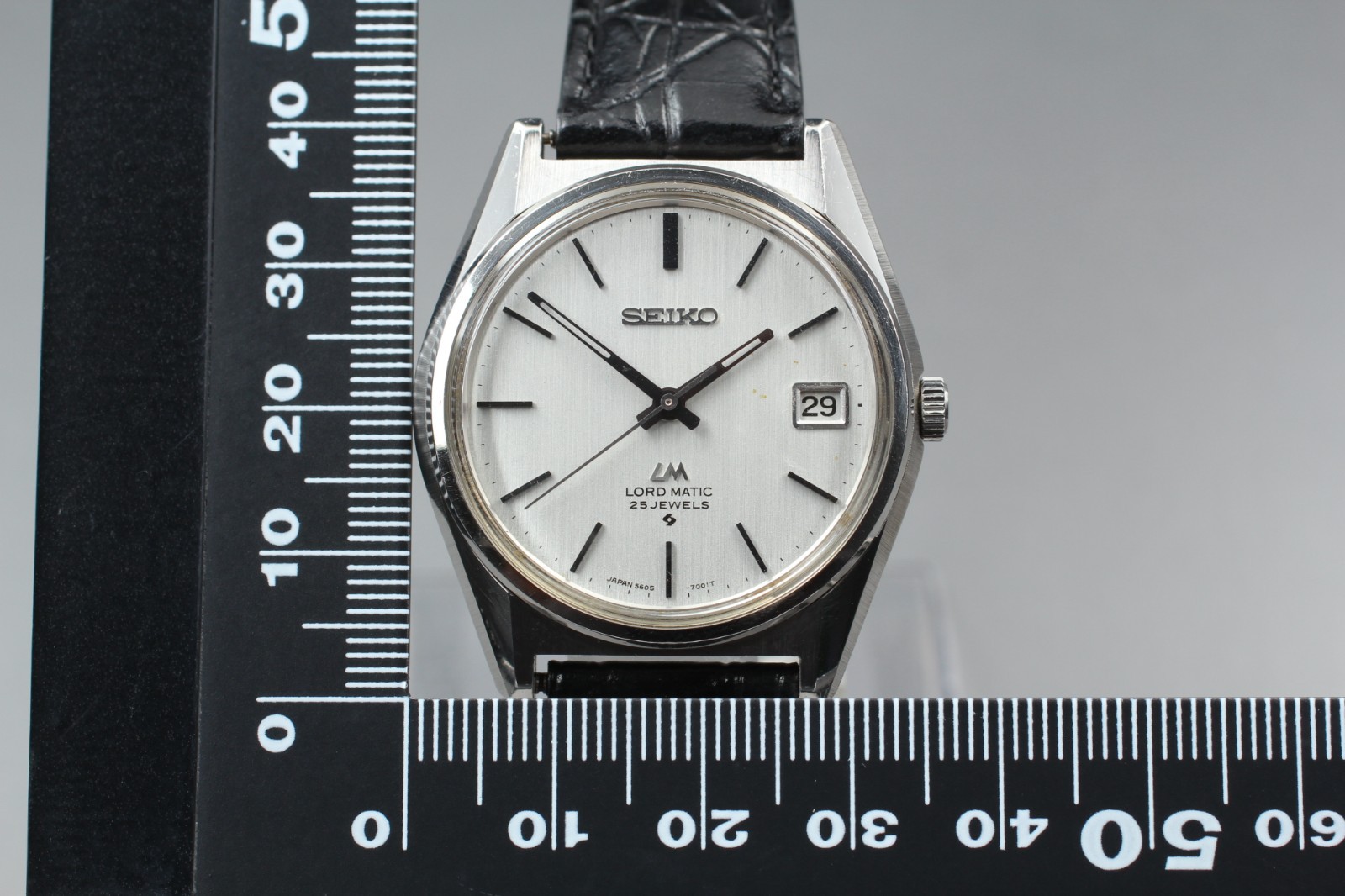 Vintage [EXC+++++] SEIKO LOADMATIC 5605-7020 Silver Automatic Men's Watch JAPAN