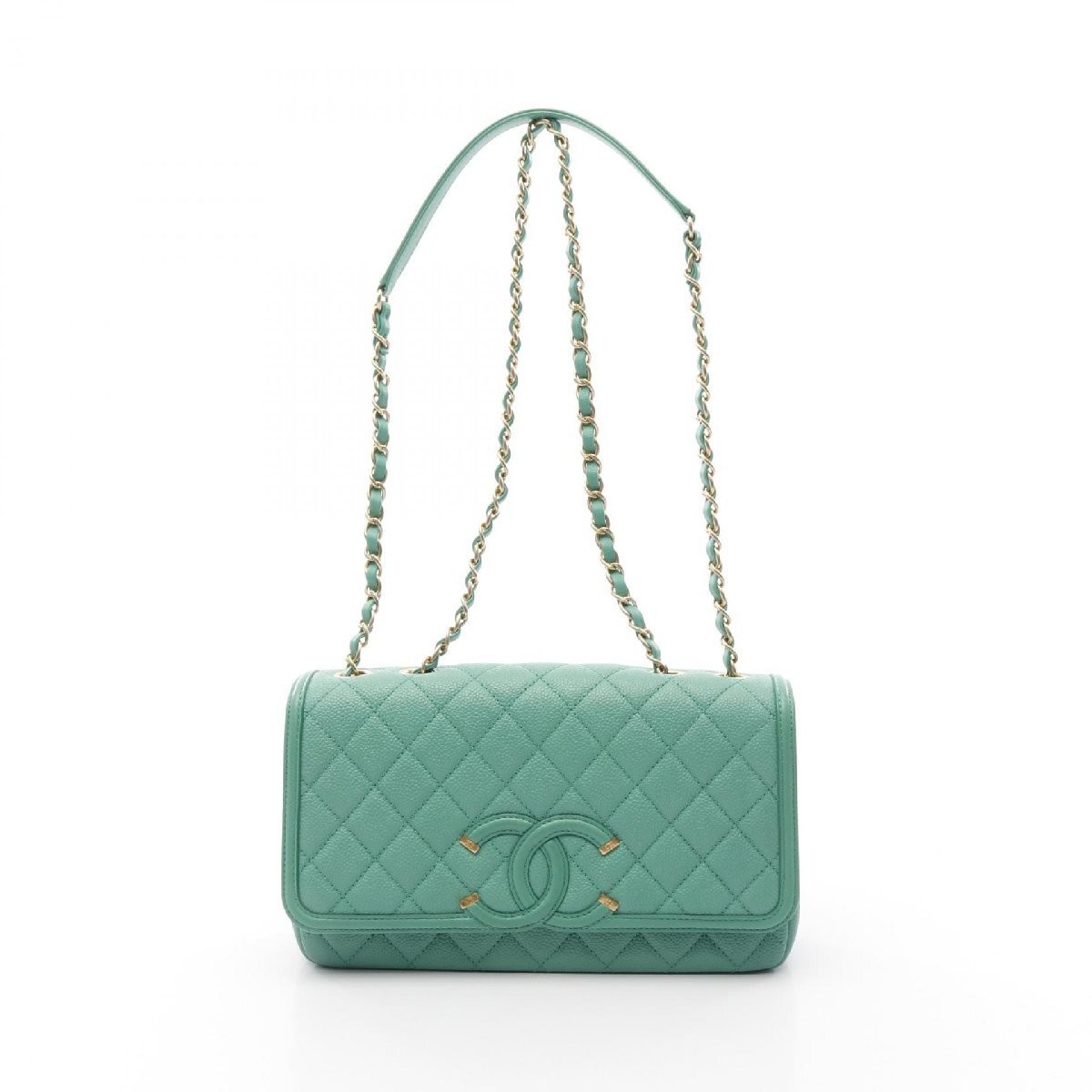Chanel Filigree Shoulder Bag in Grained Calfskin CC 46978